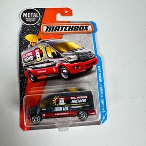 Matchbox '14 Ford Transit News Van El Paso Local Live Channel 8 Diecast MBX 21/1